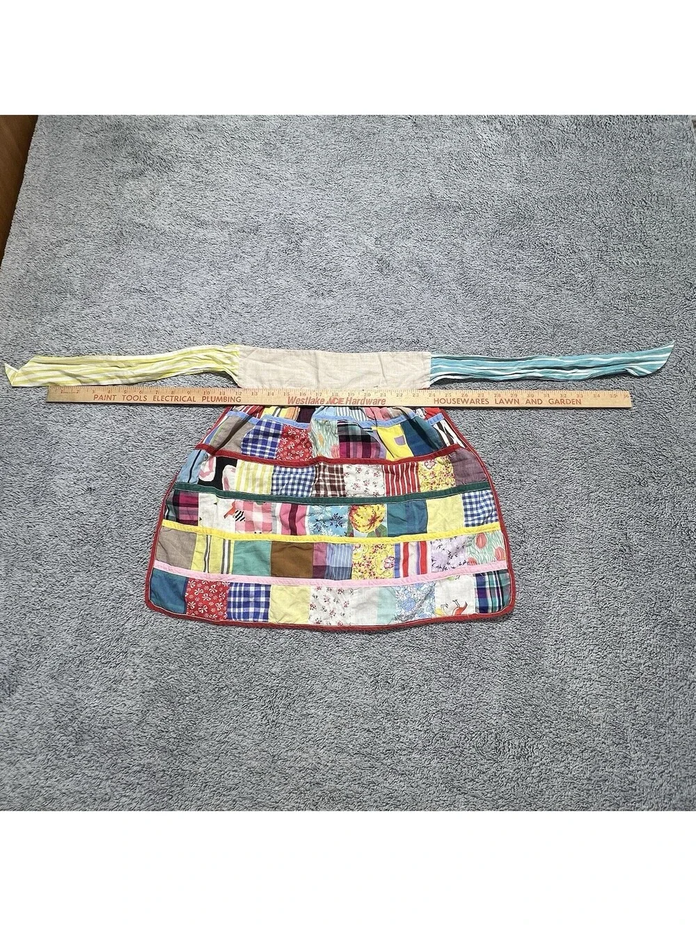 Vintage Handmade Patchwork Half Apron Cottage Farmgirl Country Small Wmn / Youth